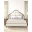 Lit rustique classique - Bois massif, pieds uniques, design traditionnel rembourré pour chambres élégantes-1363137252