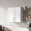 Unité de rangement blanche empilable de H 11,75 po x l 32,41 po Bettye - avec tablettes et cloisons amovibles