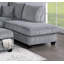 Canapé modulaire en L contemporain avec coussins moelleux et repose-pieds 3 pièces