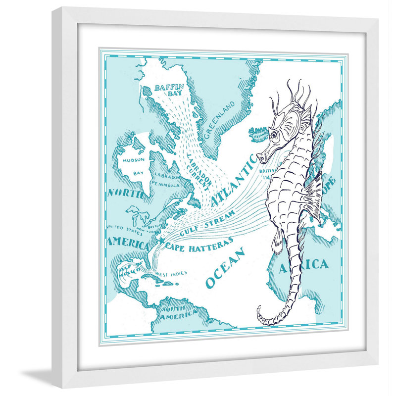 Seahorse - Print on Canvas, 41cm H x 41cm W x 3.81cm D