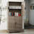 71" Tall Wooden Pantry Cabinet with Adjustable Shelves and 4 Doors – Freestanding Kitchen Storage Cabinet for Dining Room, Living Room, Bathroom-1661442293