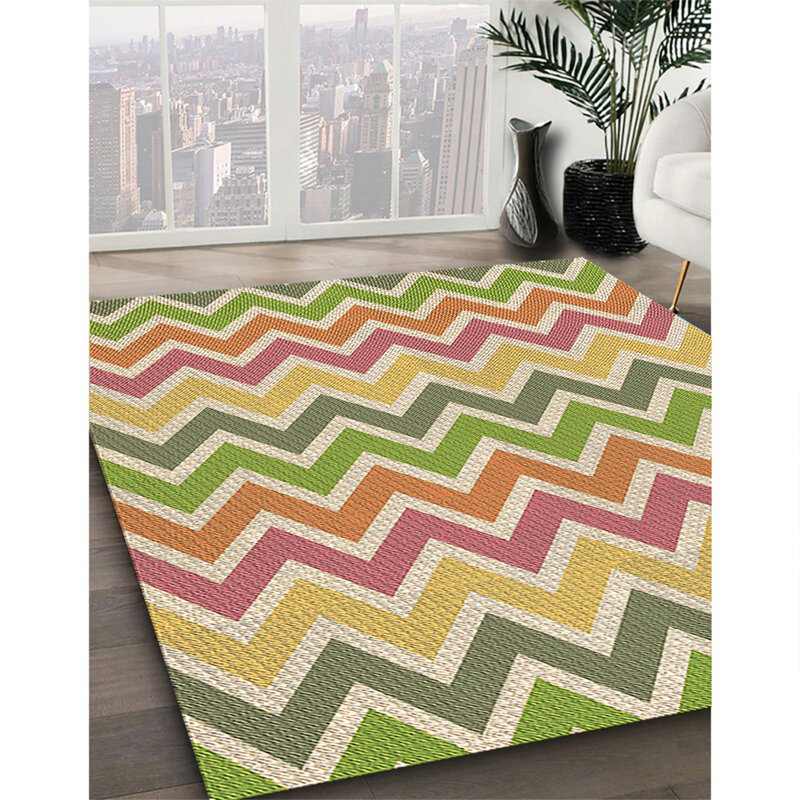 Tapis 100% à motif lavable à la machine 2989, Rectangle 5 pi x 7 pi