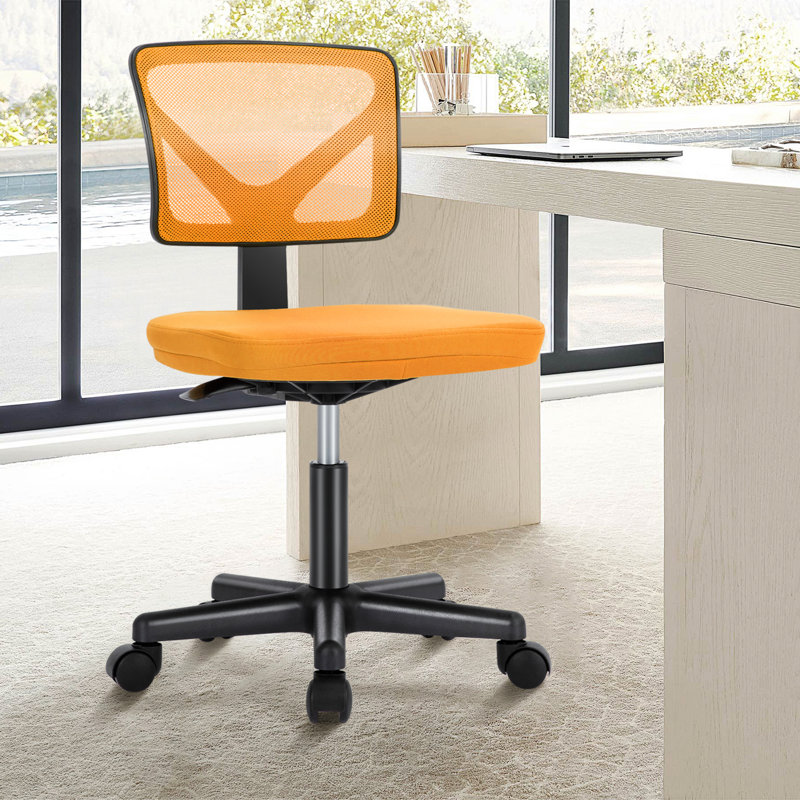 Chaise de bureau en filet Ovidia, Orange