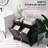 Dual Tilt Out Hamper Cabinet, Bathroom Storage. 2 Laundry For Washroom, Black. Modern Floor Cabinet With Large Towel Accommodation. Separate & Dark Item Build, Water-. Toppling. Wall Mountable