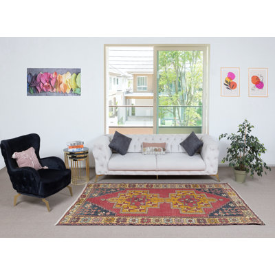 Tapis turc oriental unique noué à la main. 100% laine
