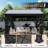 JolyDale 10 ft. x 12 ft. Outdoor Hardtop Patio Gazebo with Galvanized Steel Roof, Suitable for Patios, Lawn and Backyard