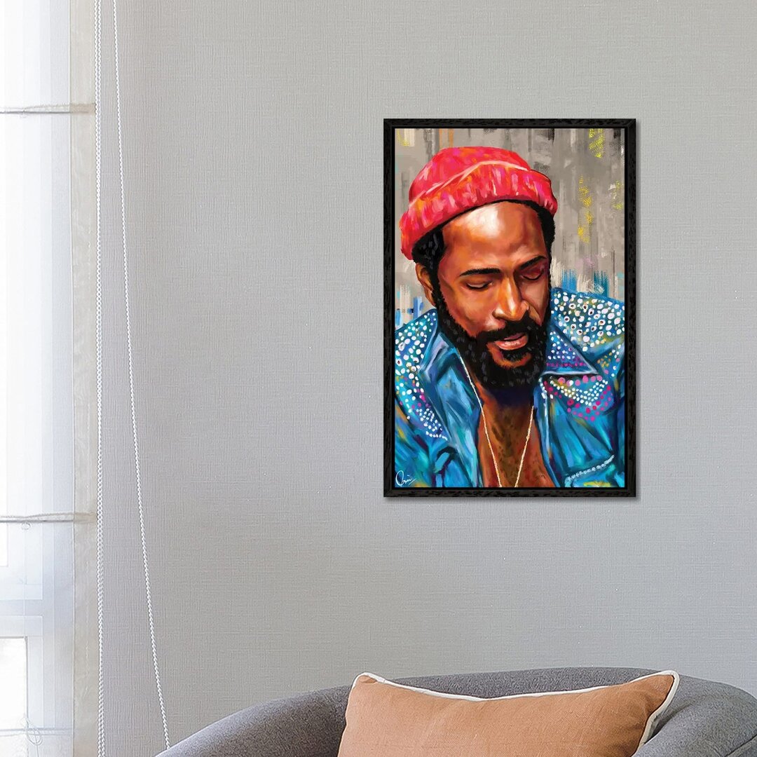 Leinwandbild - Grafikdruck „Marvin Gaye” von Crixtover Edwin