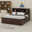 Wood Platform Bed With Multi-Storage Headboard, USB And Drawers-1676302919