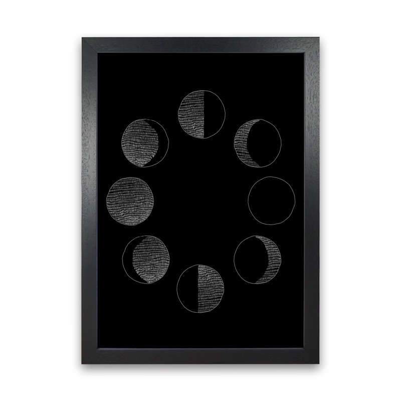 Moon Cycle Invert by Carissa Tanton - Print, Black Framed, 34cm H x 25cm W x 3cm D