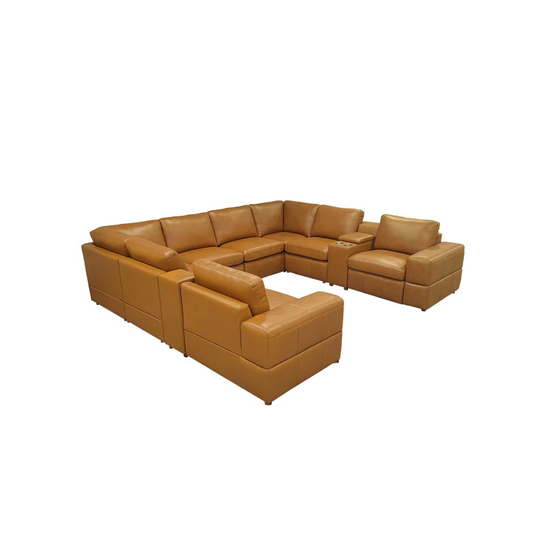 Canapé modulaire en cuir, Gingembre gingembre