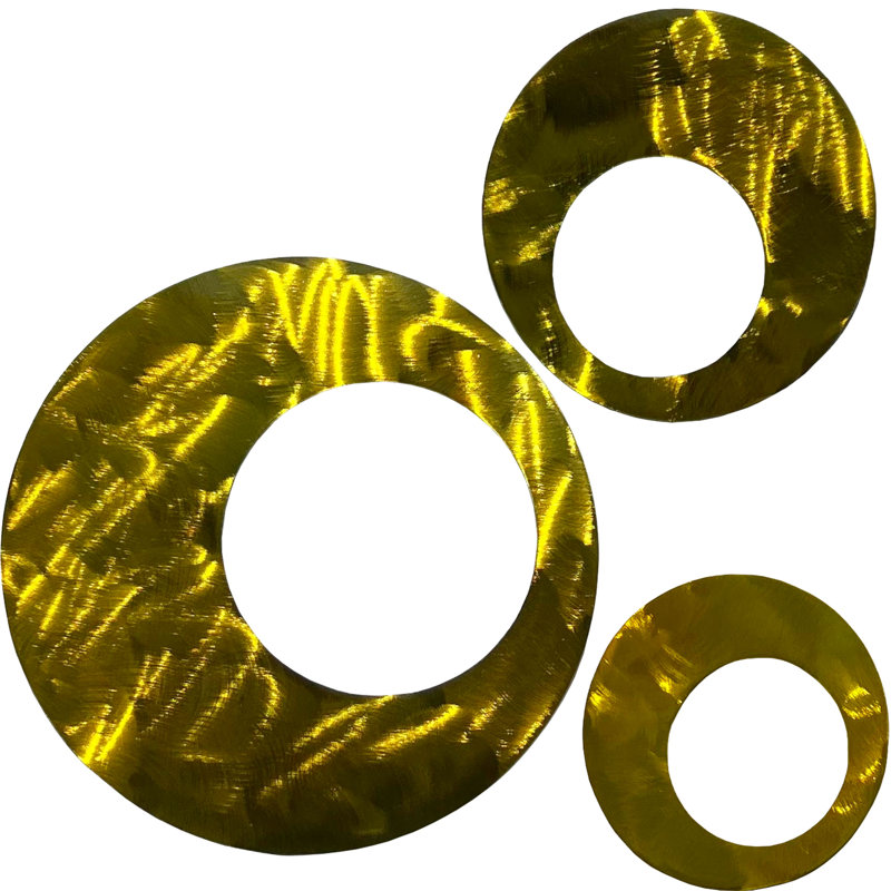 Ensemble de cercles contemporains, Jaune bonbon