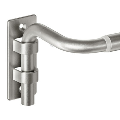 30-86 Inch Adjustable Heavy Duty Wrap Around Curtain Rod For Bedroom, Living Room– Nickel Finish