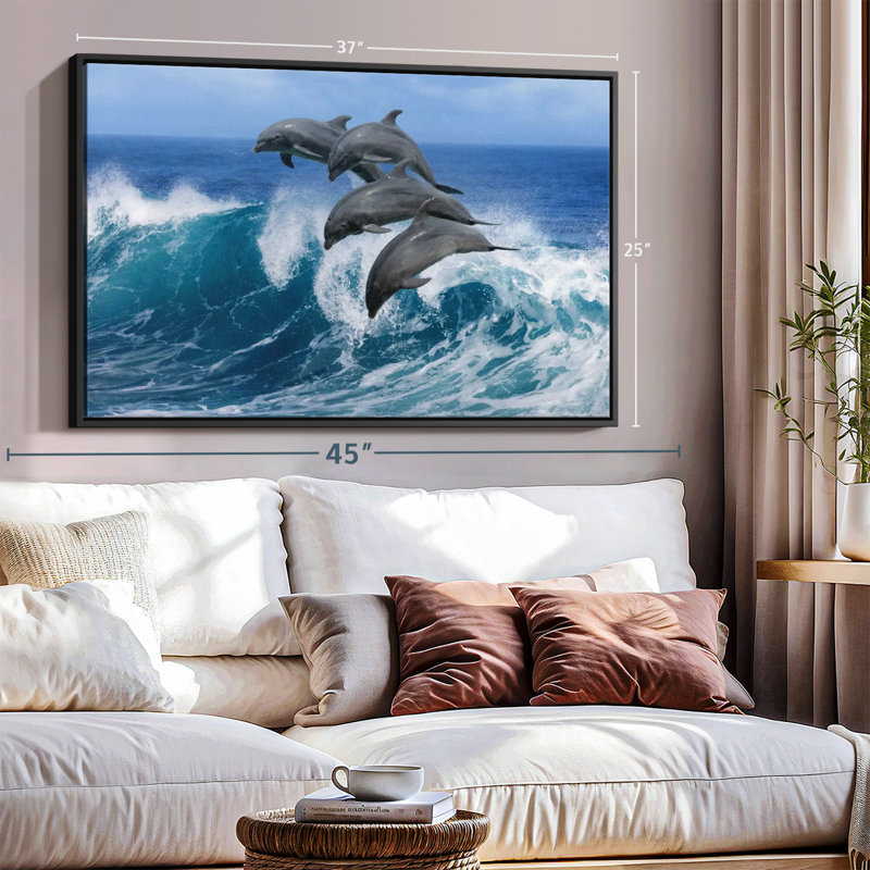 «Dolphins In Hawaii Wall Art», H 9 po x l 13 po