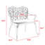 Mobilier d'extérieur en aluminium coulé avec banc de jardin en métal et rose pour patio, parc, pelouse, cour-1637915933