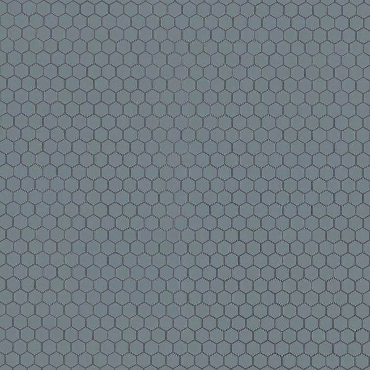 Cielo Azul Hexagon 10" X 11" Glossy Porcelain Mosaic Floor And Wall Tile