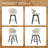 Counter Height Bar Stools 25 Inch,Swivel Bar Stools With Solid Wood Legs & Chenille Upholstery Set Of 2-99973500