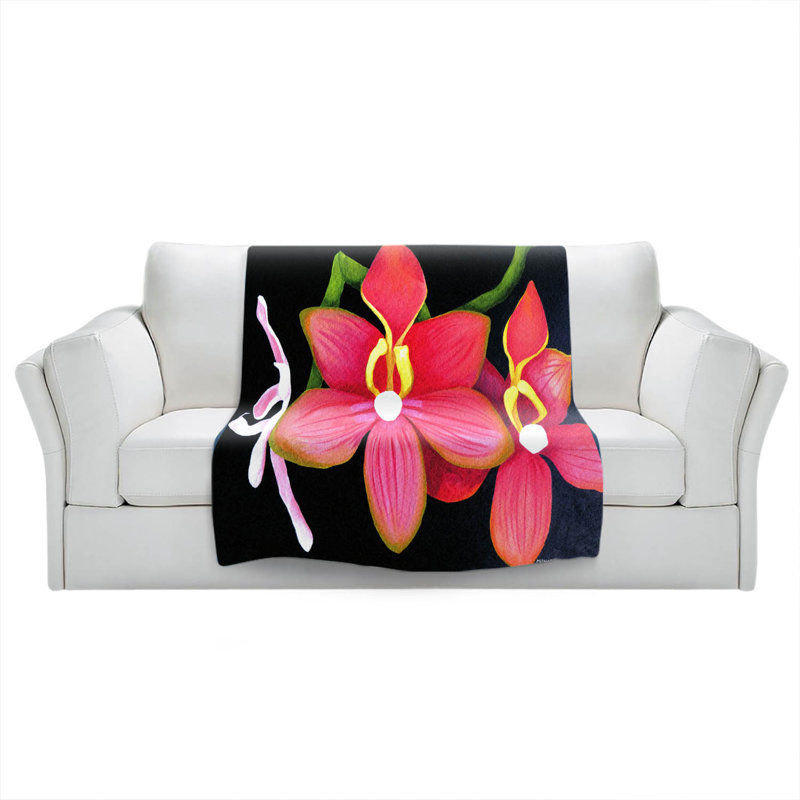 Couverture orchidée suspendue , 68 po x 80 po