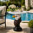 Eagle Head Marble-Top Accent Table