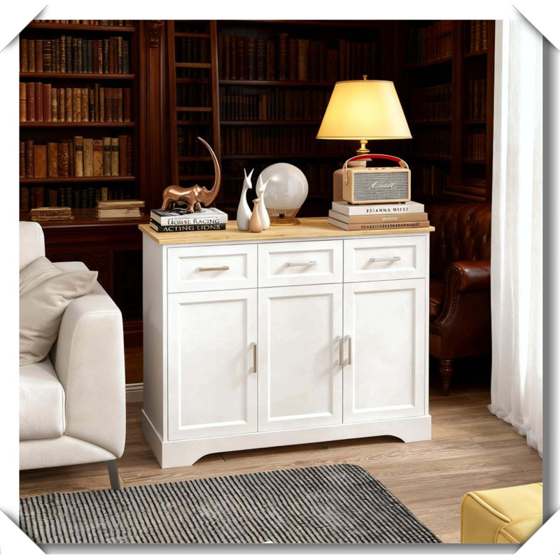 Armoire de buffet pour îlot de cuisine avec sangles anti-basculement