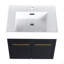 Meuble-lavabo mural 24 po avec lavabo, lavabo en résine à rebords épais, ensemble KD-125514902