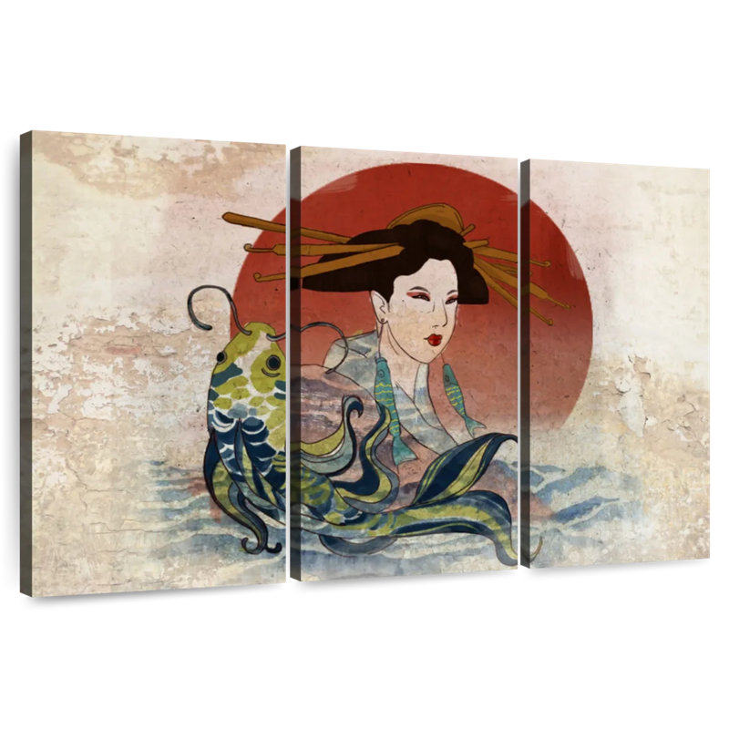 Leisha Geisha et Koi, H 48 po x l 74 po
