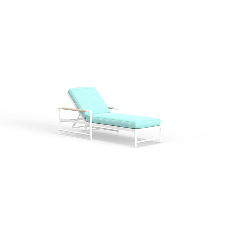 Sabbia Outdoor Chaise Lounge, Dupione Celeste Sunbrella®