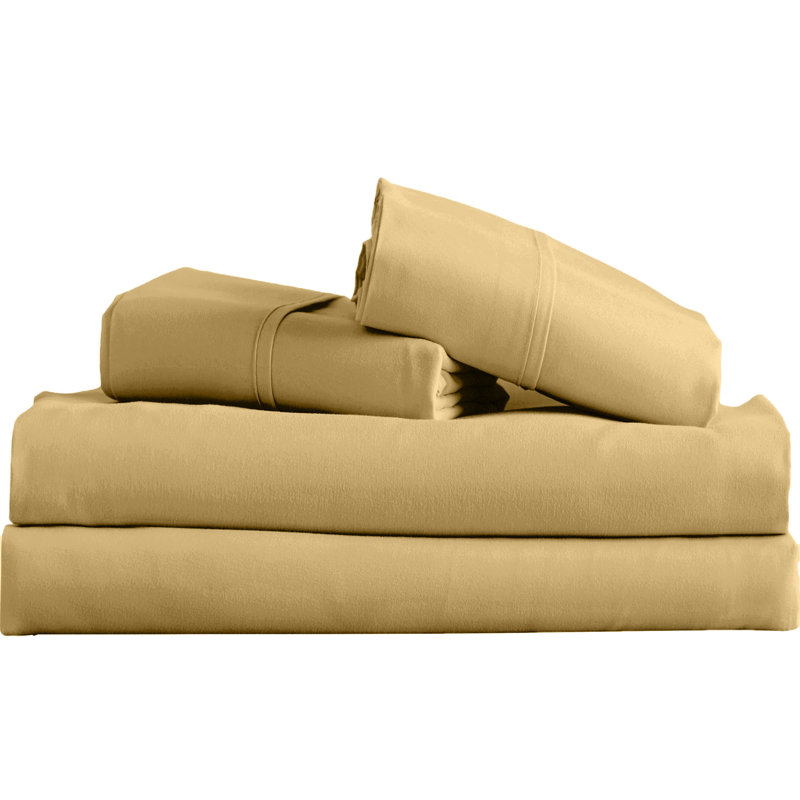 Signature Series Microfiber Sheet Set, Queen Sheet Set + Fitted Sheet + 2 Pillowcases, Taupe
