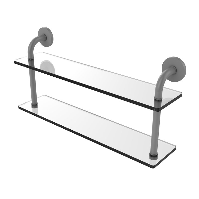 Tioga 2 Piece with Towel Bar, Matte Gray, 11"H x 22"W x 5"D