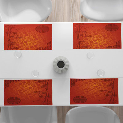 Polyester Floral Rectangle Placemat