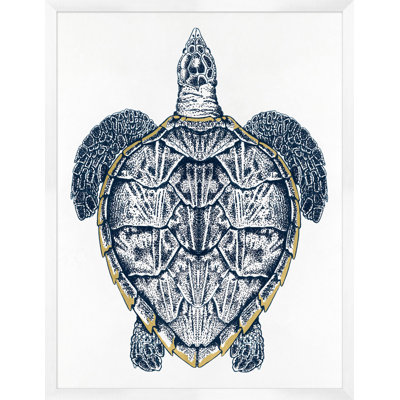 Sea Turtle With Gold Leaf 1 Print