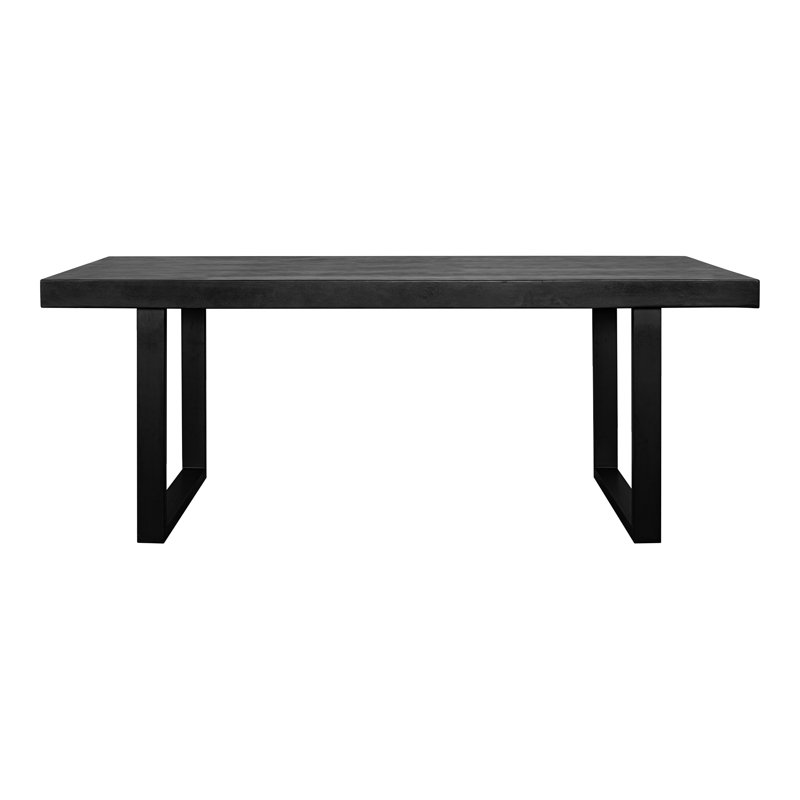 Jedrik Outdoor Dining Table, 30" H x 79" L x 39.5" W, Gray/Black 