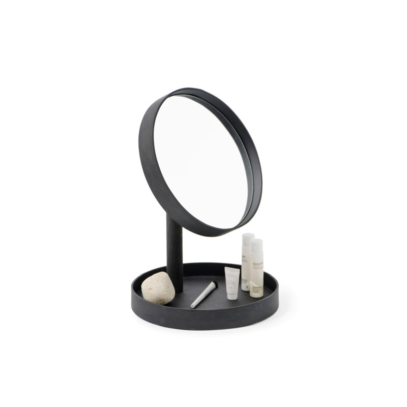 Look Round Walnut Mirror, Walnut