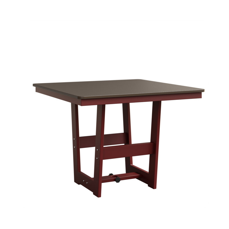 Table de salle à manger carrée 40 po Berlin Gardens Hudson, Bronze martelé, Rouge