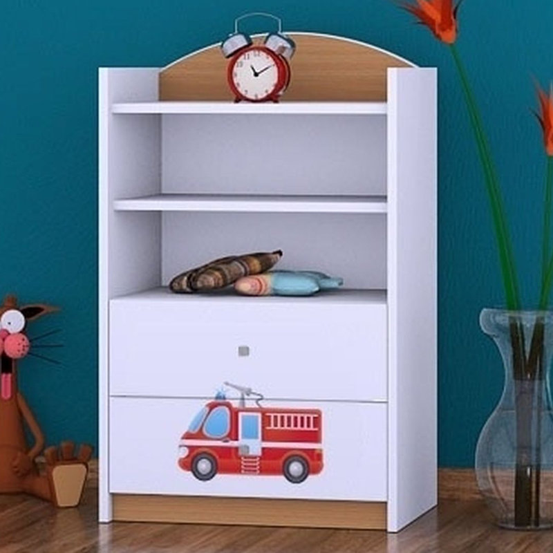 Lena 96cm H X 60cm W Transportation Kids Cube, Natural