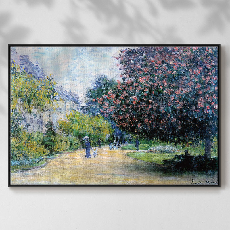 Parc Monceau, 1876, reproduction d'art sur toile, H 17 po x l 25 po x P 2 po, Noir