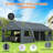 13 ft. W x 25 ft. D Carport Canopy with Side Doors, Heavy Duty Car Ports with Sidewalls, Drive Through Portable Garage, Grey-122295833