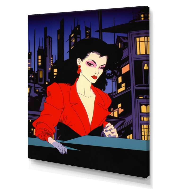 Pop Art Night Life Diva I, H 44 po x l 34 po x P 1,5 po, Toile tendue