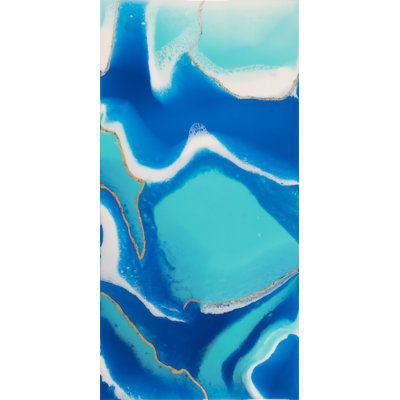 «Blue Print 2» par Allison Esley - reproduction d'art sur bois sans cadre