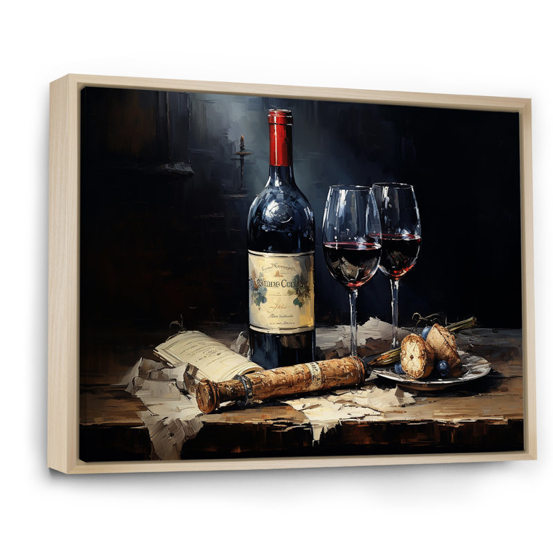 Sommeliers sélection sur toile, Cadre naturel flottant, H 30 po x l 40 po