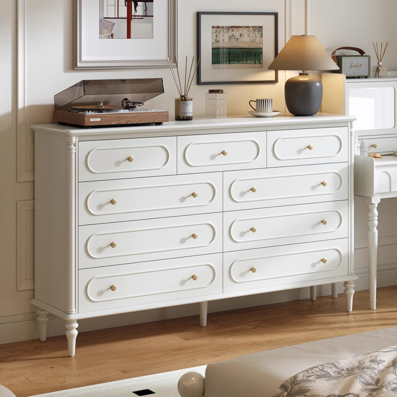 Armoire d'appoint en bois manufacturé blanc massif