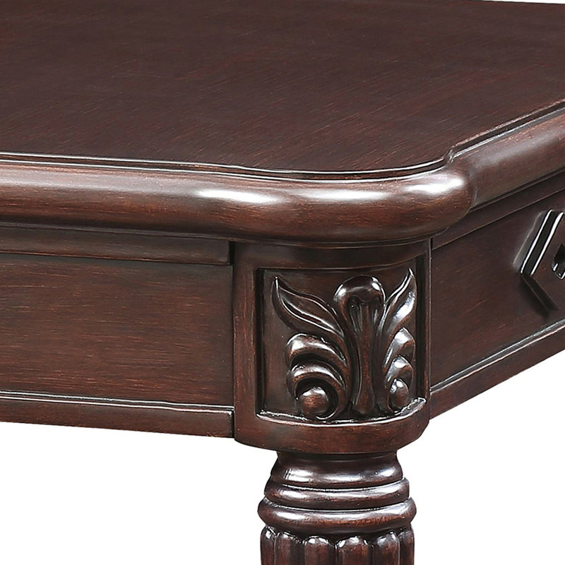 Arbaj Transitional Square End Table in Espresso