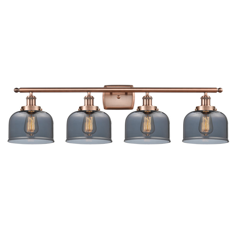 Ballston Urban Bell - 4 Light 38" Bath Vanity Light, Antique Copper
