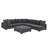 Large Seating Corduroy Modular Sleeper Sectional-1509912016