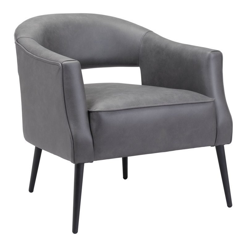 Fauteuil d'appoint Berkeley, 100% polyester gris