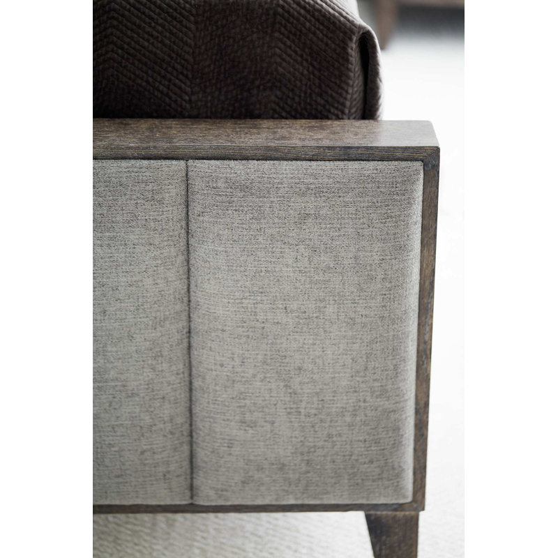 Linea Upholstered Bed, King, Linea - Cerused Charcoal Finish