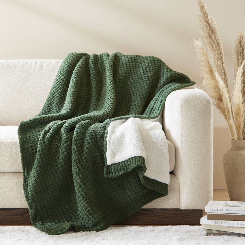 Jeté en chenille Rowan, Vert