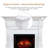 Modern Ember Augustine Mantel Package with 28" Electric Fireplace - Alexa & Google Asst Compatible-96920590