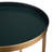 Gold & Navy Blue End Table - Versatile Round Accent Table For Indoor & Outdoor Use