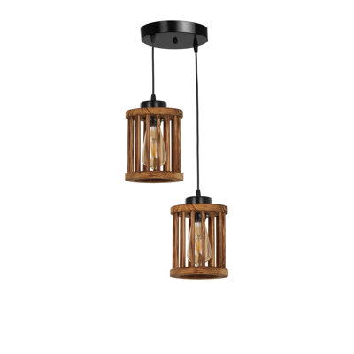 2 - Light Black Brown Cluster Pendant