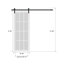 Porte de grange robuste Lucia 1299 Blanc Soie, rail de 2 m (6,6 pi), quincaillerie lourde, portes intérieures modernes à panneaux pleins - 91,4 cm x 243,8 cm (36 po x 96 po) - Miroir - Rail noir-75685295-106962965-75685278